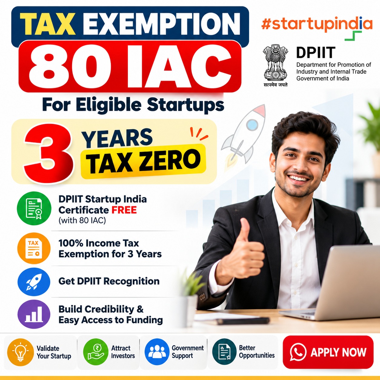 Startup India Tax Exemption (80-IAC) – Eligibility, Benefits & Complete Process